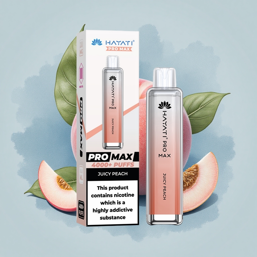 Hayati Pro Max 4000 Puffs Сочен Праскова Pro Max 1400mAh Dual Coil