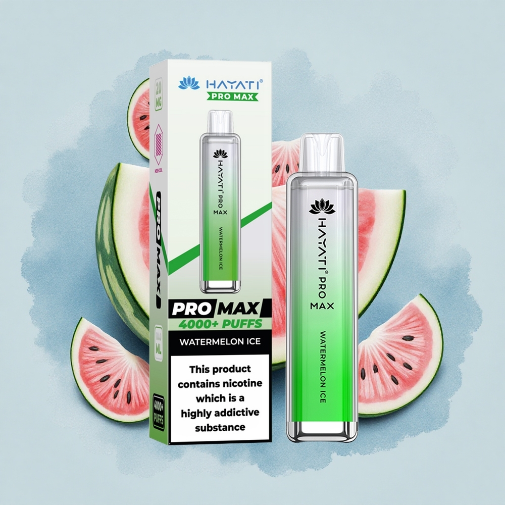 Hayati Pro Max 4000 Puffs Ледена диня Pro Max с двойна мрежа и авто дозатор
