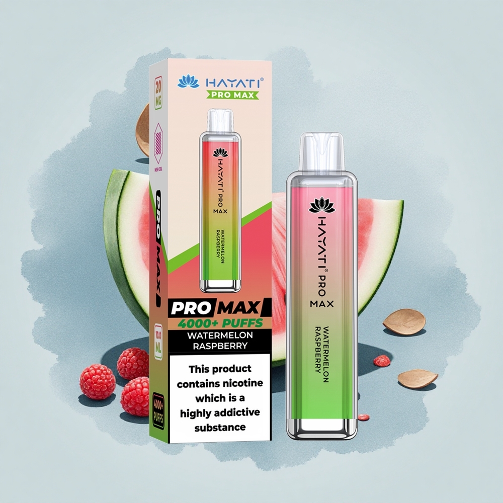 Hayati Pro Max 4000 Puffs Диня Малина Rechargeable Dual Mesh