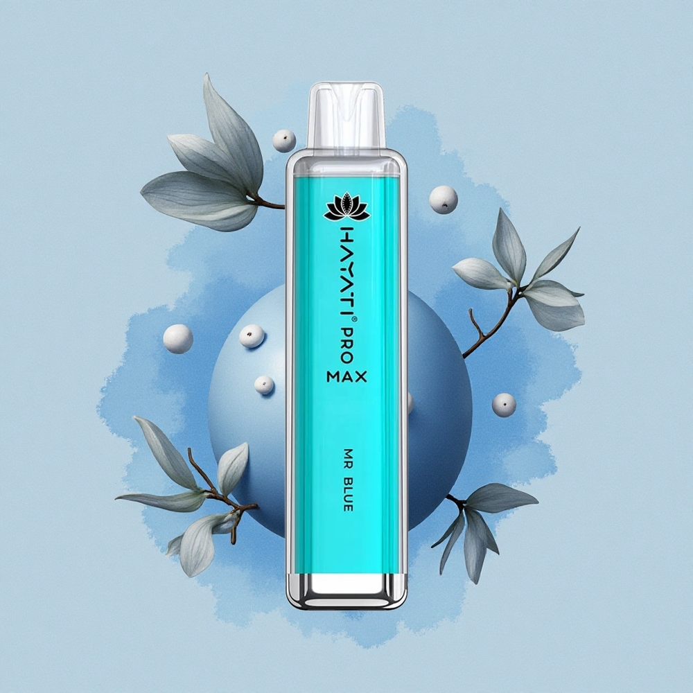 Hayati Pro Max 4000 Puffs Г-н Син Двойна Бобина Кристален Заряден