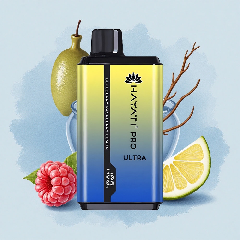 Hayati Pro Ultra 15000 Puffs Боровинка Малина Лимон 850mAh 24мл