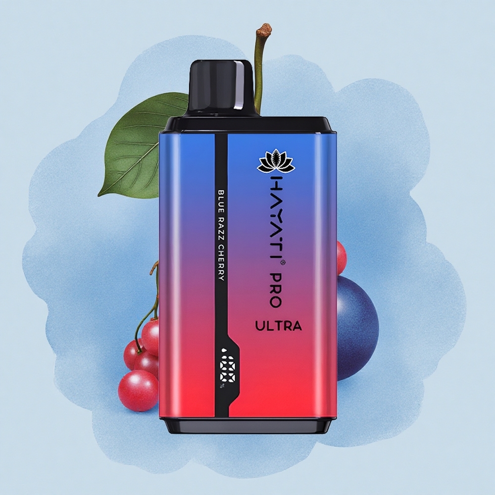 Hayati Pro Ultra 15000 Puffs Синьо Малинова Череша 850mAh 24ml 2%