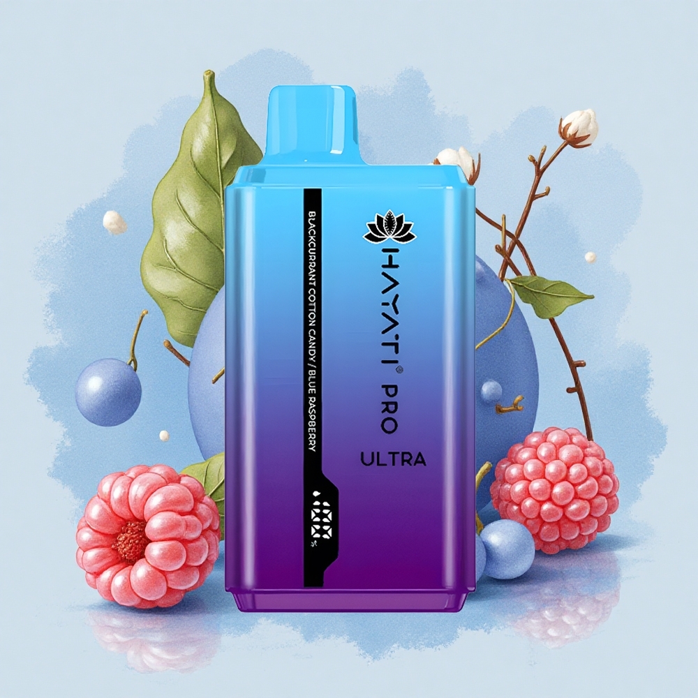 Hayati Pro Ultra 15000 Puffs Касис памучна захар синя малина 850mAh 24ml 2%