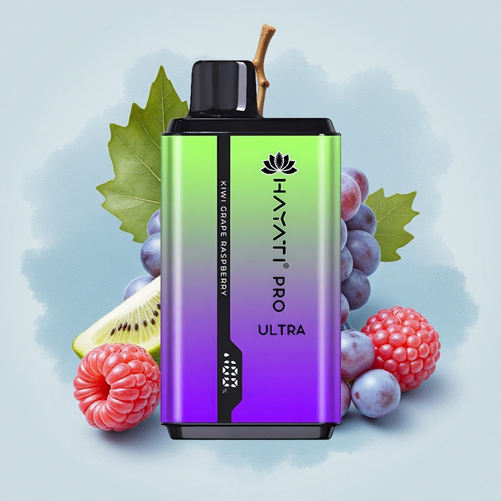 Hayati Pro Ultra 15000 Puffs Киви Грозде Малина 850mAh 24ml 2%