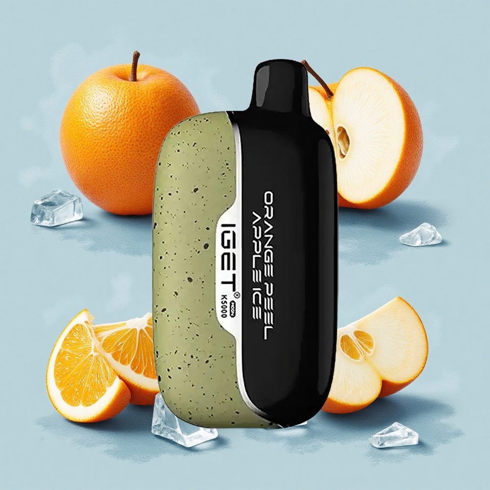 IGET Moon K5000 Puffs Портокалова кора ябълков лед 5000 Puffs Mesh Coil 1.35 Ohm