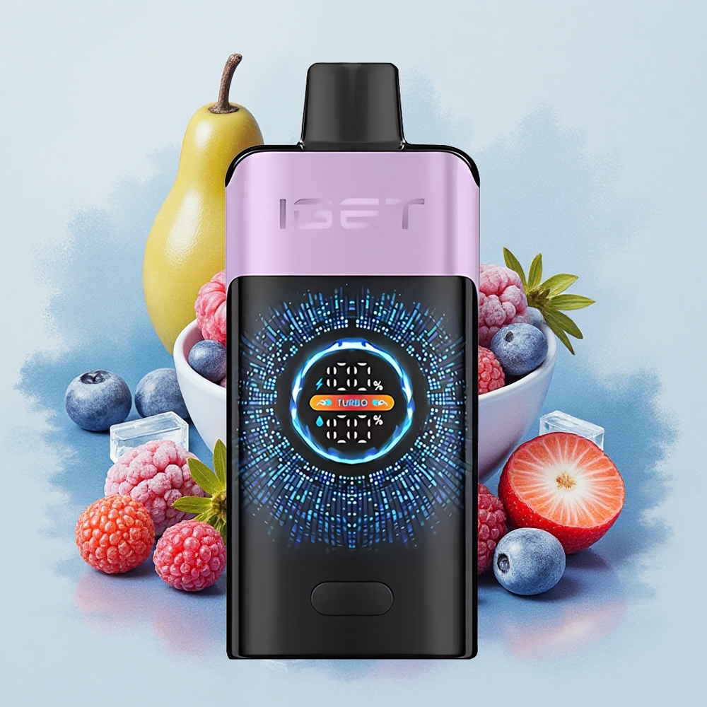 IGET ONE 12000 Puffs Сладки диви плодове лед с двойна мрежова намотка и извит екран