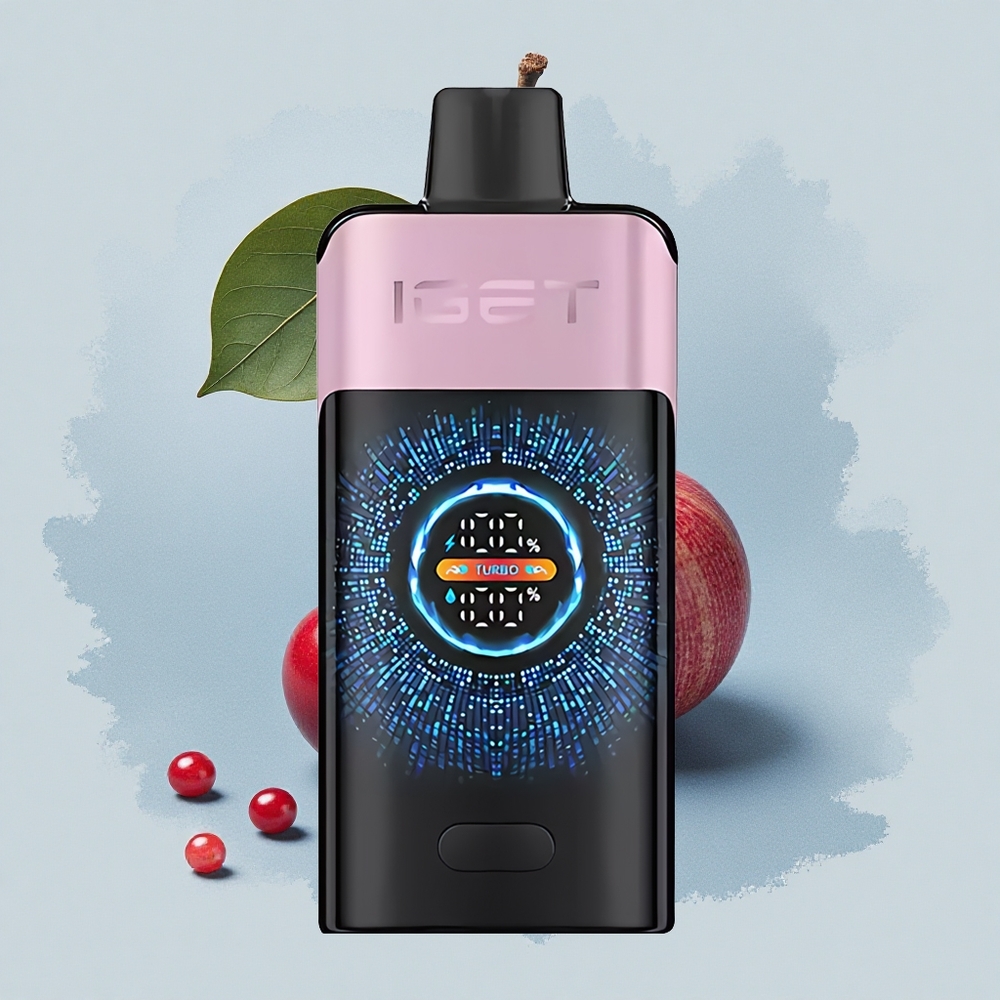 IGET ONE 12000 Puffs Черешов Нар с Двойна Мрежа и Голям Екран