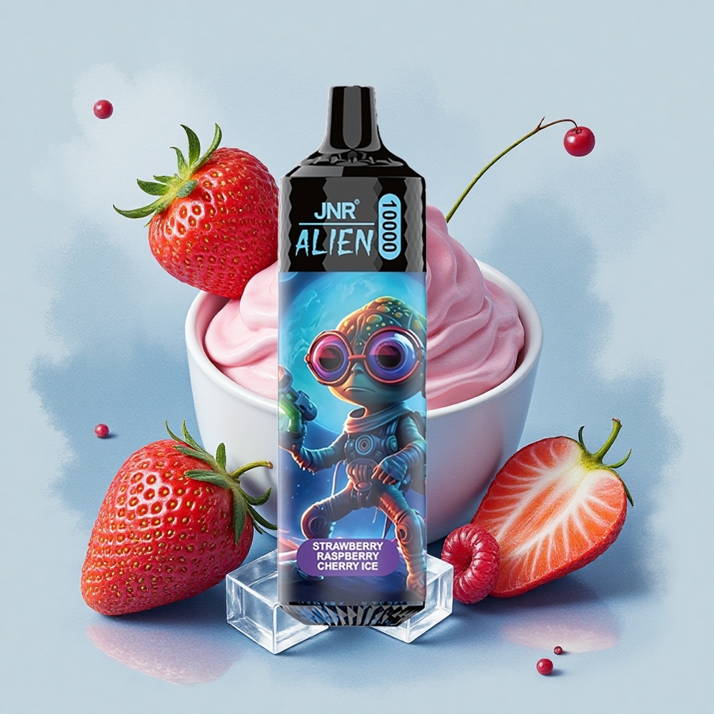 JNR Alien 10000 Ягодово-Малиново-Черешов Лед с RGB Осветление и Тип-C Заряждане