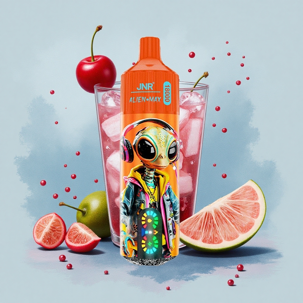 JNR Alien Max 18000 Газира Черешова Кола с Двойна Мрежова Намотка и Тип-C Быстро Зареждане