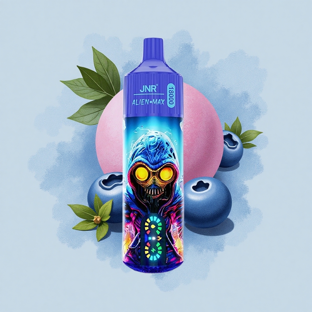 JNR Alien Max 18000 Боровинкова Двойна Пушачка с LED Дисплей и Бърз Заряд