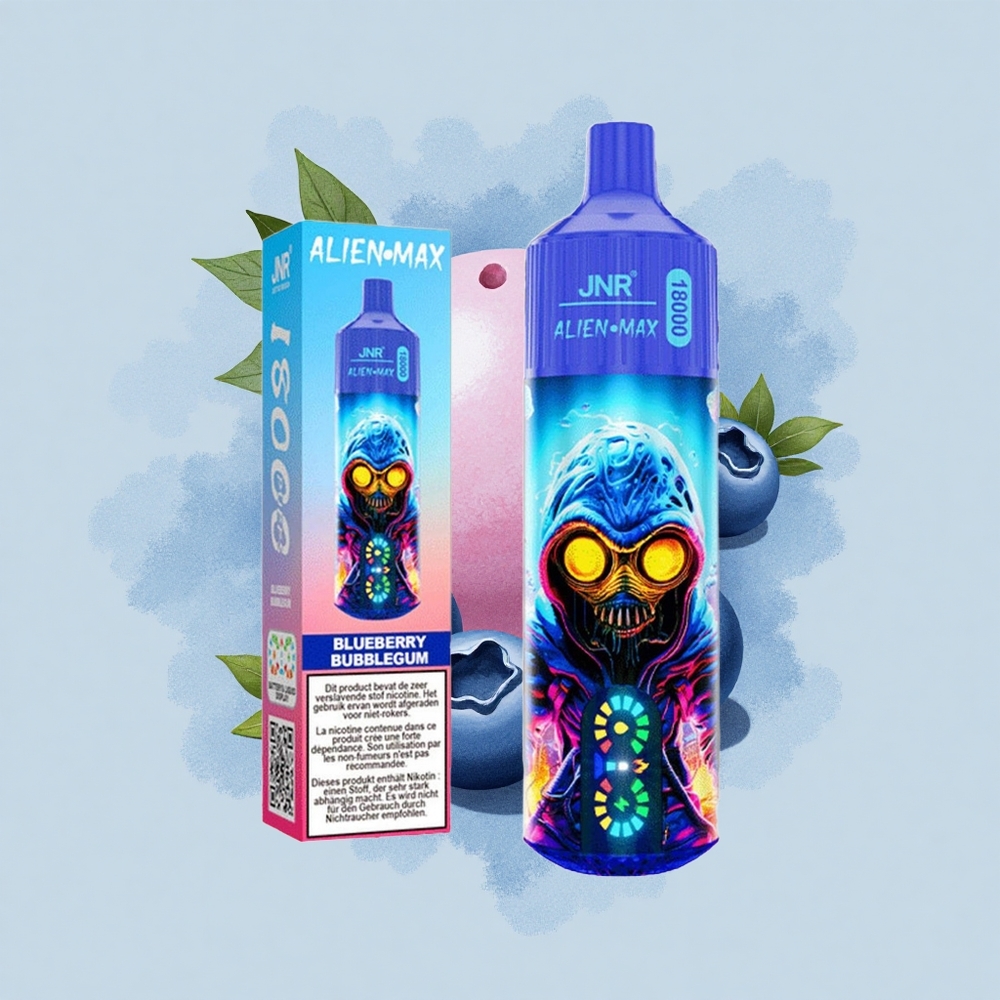 JNR Alien Max 18000 Боровинкова Двойна Пушачка с LED Дисплей и Бърз Заряд