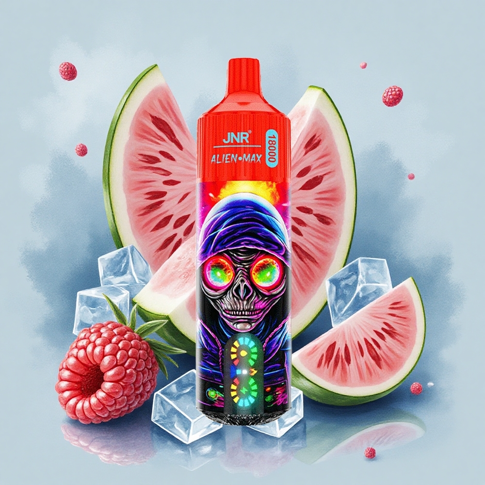 JNR Alien Max 18000 Малина Диня Лед с Двойна Мрежа и Бърз Заряд