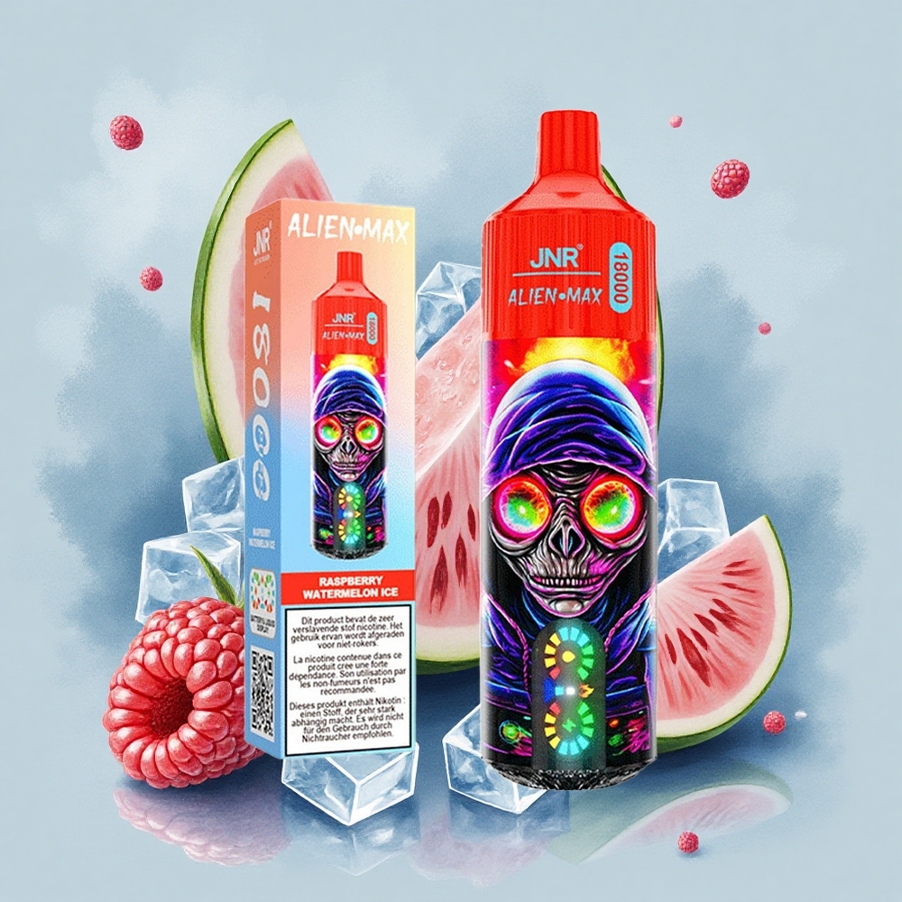 JNR Alien Max 18000 Малина Диня Лед с Двойна Мрежа и Бърз Заряд