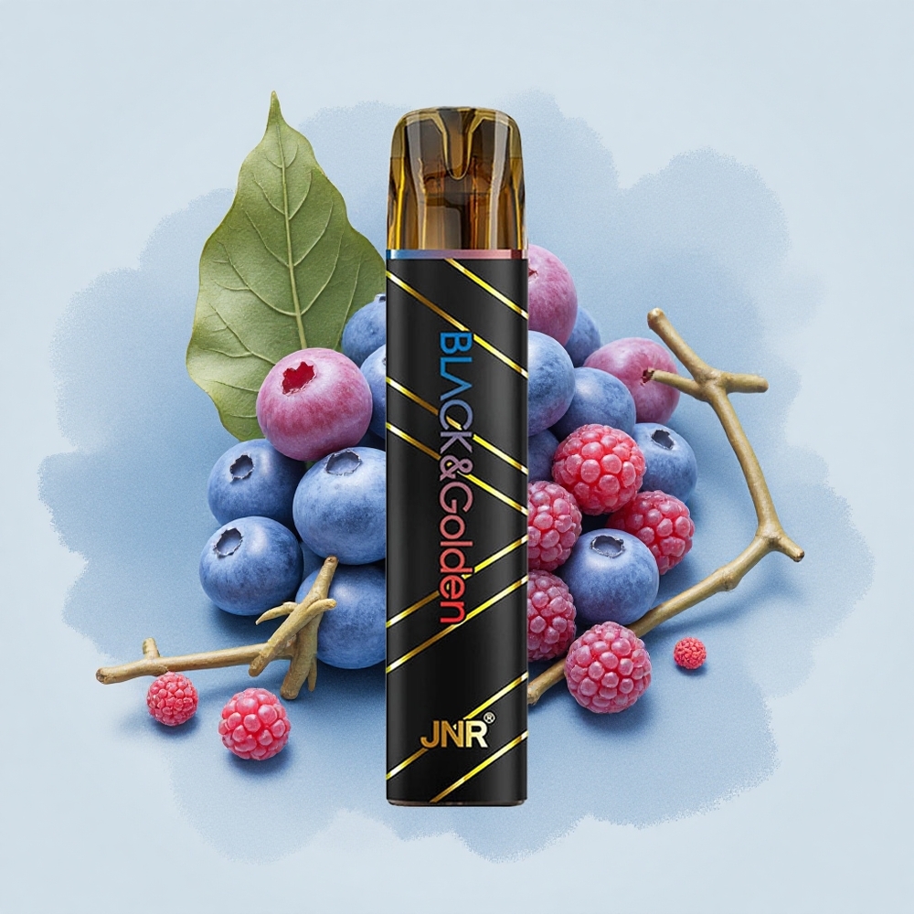 JNR Black&Golden 600+200 Червена боровинка кисела малина 550mAh 2ml 2%