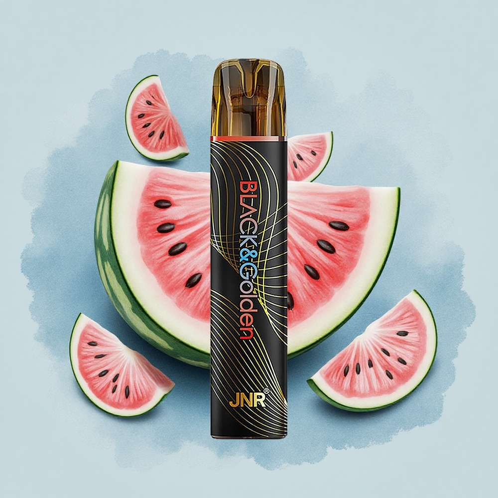 JNR Black&Golden 600+200 Диня Лед 800 пуфове 550mAh 2ml