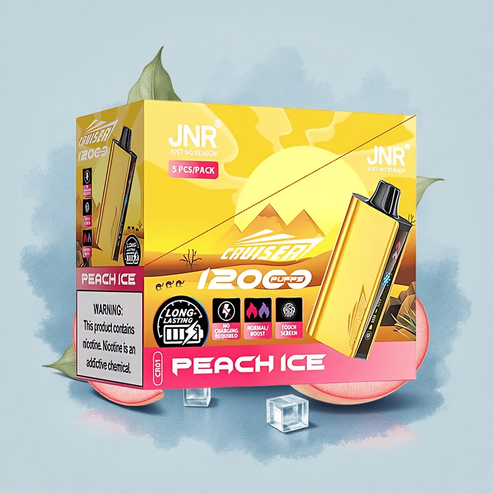 JNR Cruiser 12000 Праскова Лед с 25мл течност и Dual Mesh Coil