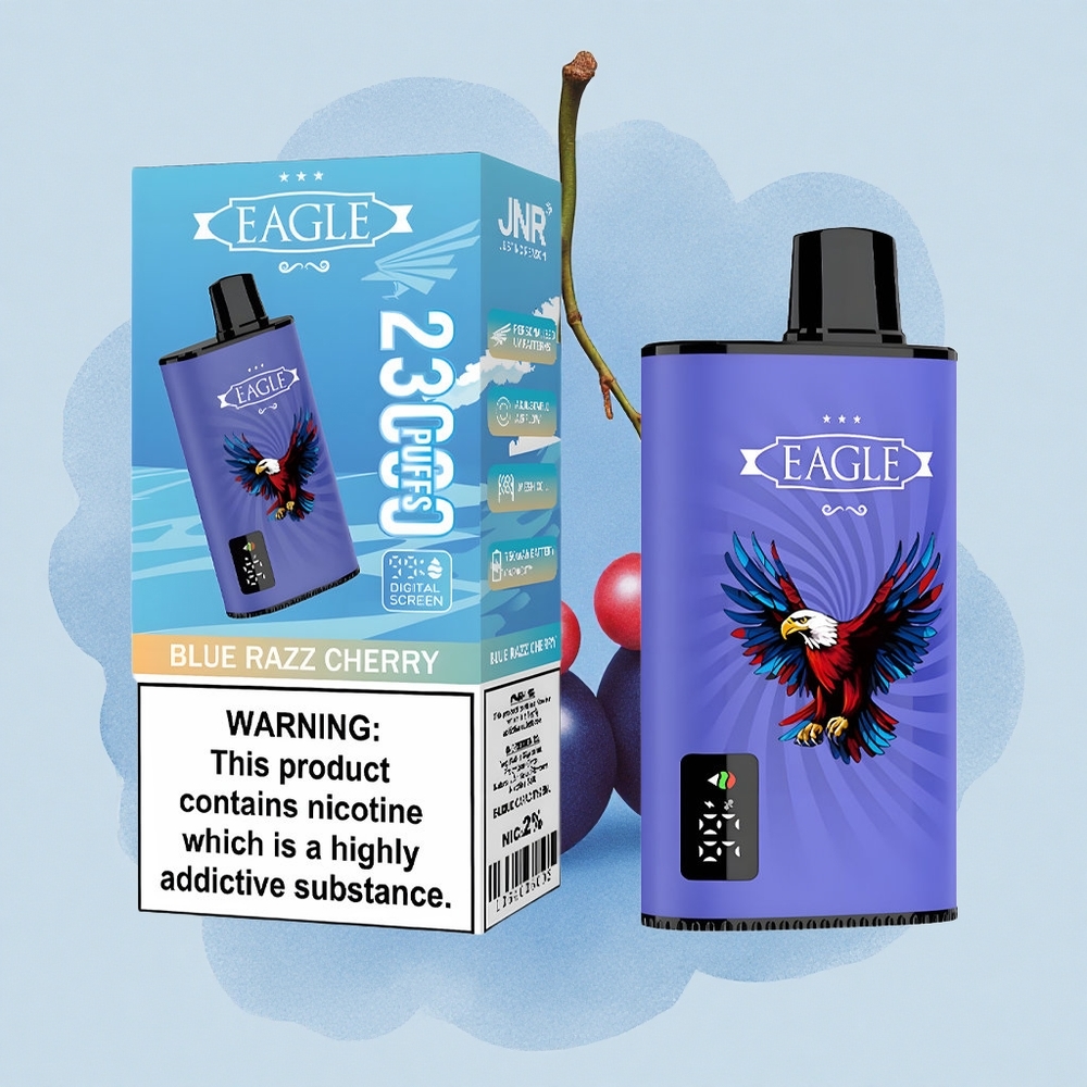 JNR EAGLE Smart 23000 Синьо Малинова Череша с Цифров Екран и Регулируем Въздушен Поток