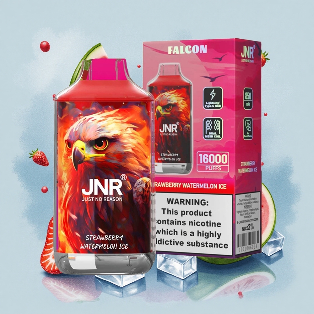 JNR Falcon 16000 Ягода Диня Лед 16000 Пуфове 22мл Двойна Мрежа
