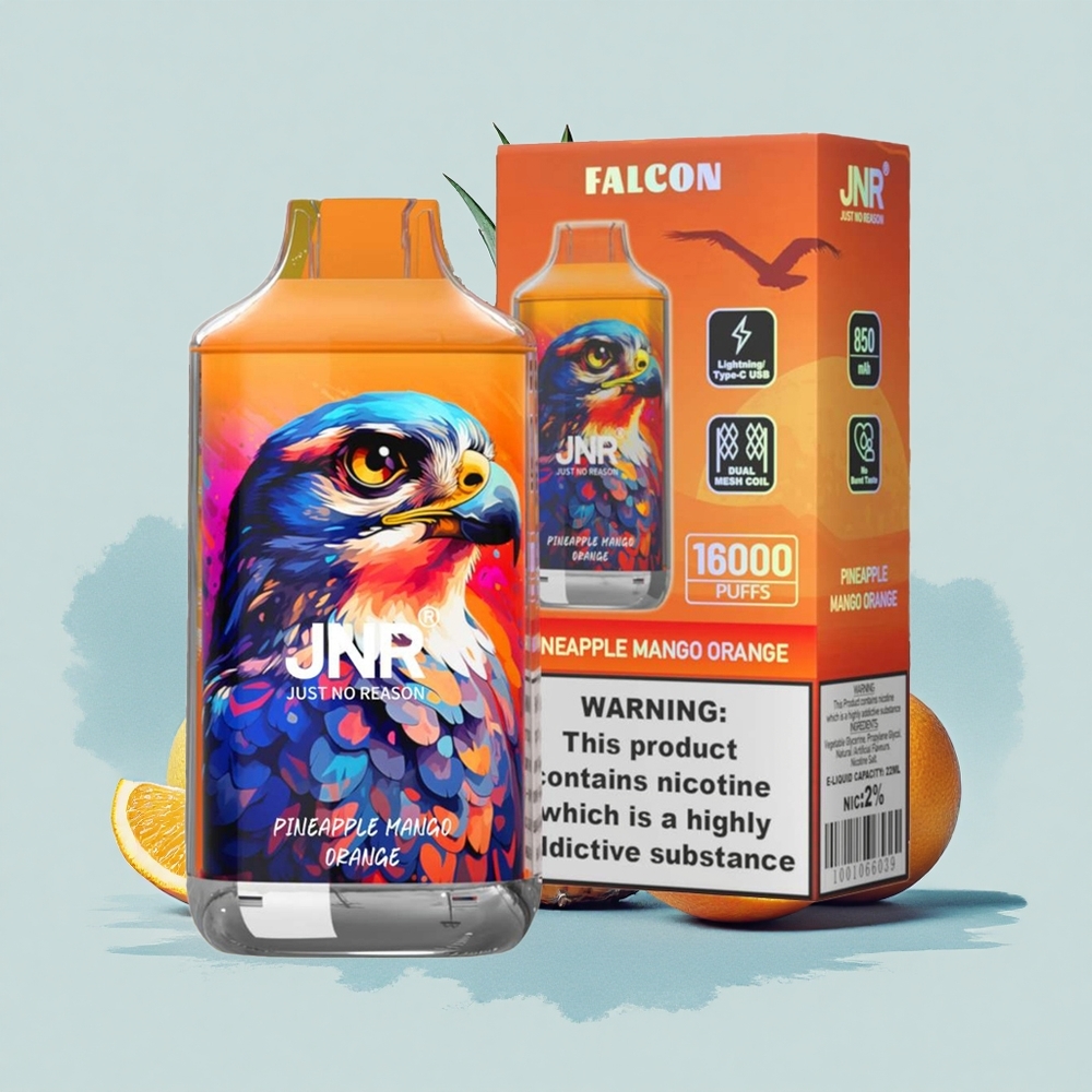 JNR Falcon 16000 Ананас Манго Орандж 850 mAh Dual Mesh Coil
