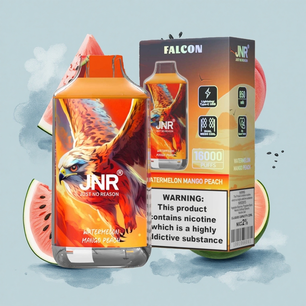 JNR Falcon 16000 Диня Манго Праскова Dual Mesh 850 mAh Type C