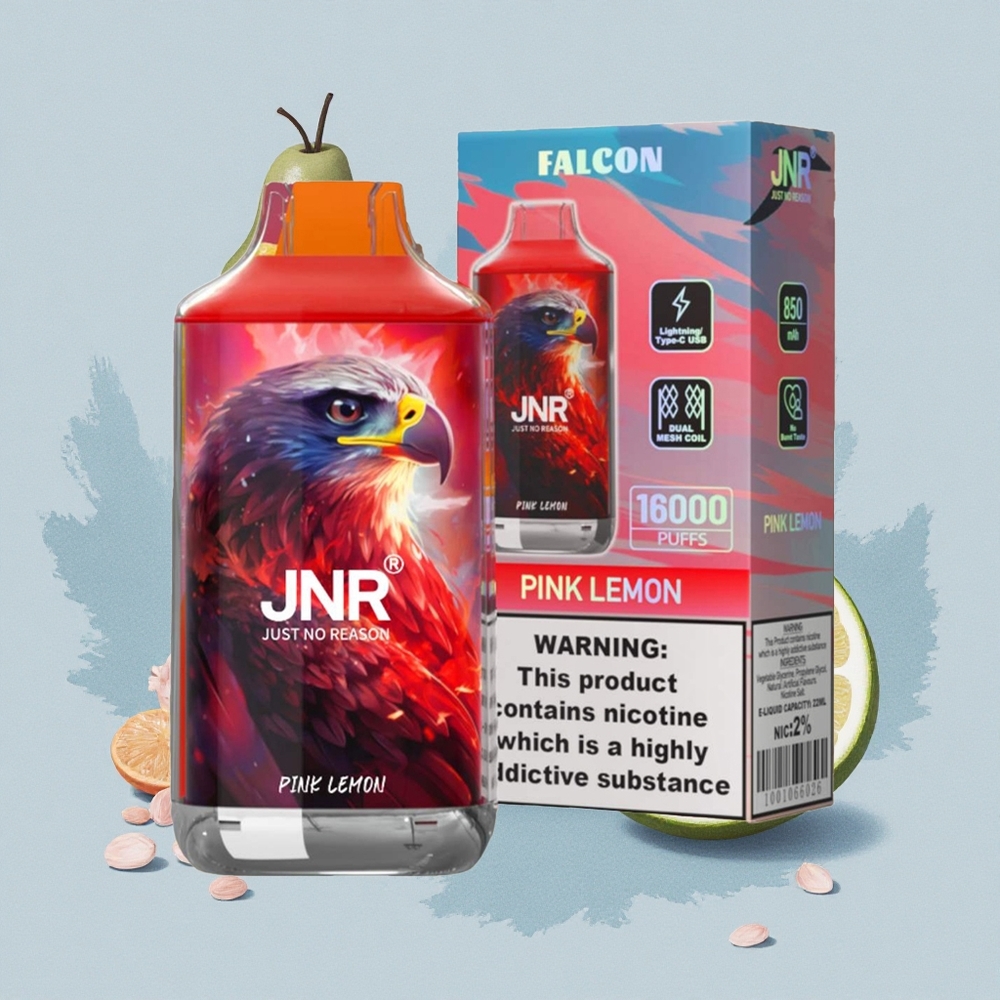 JNR Falcon 16000 Розов лимон с двойна мрежа и LED дисплей