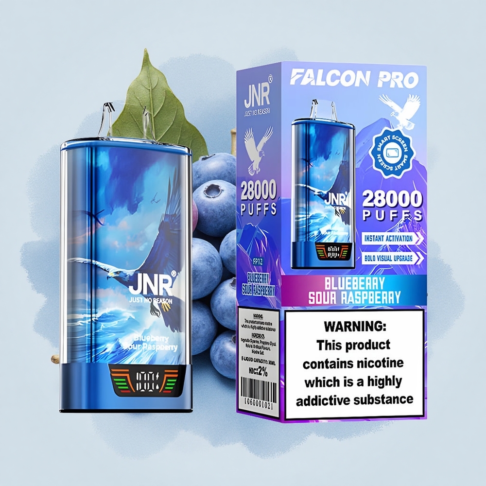 JNR Falcon Pro 28000 Боровинка Кисела Малина 30мл USB Type-C Dual Mesh