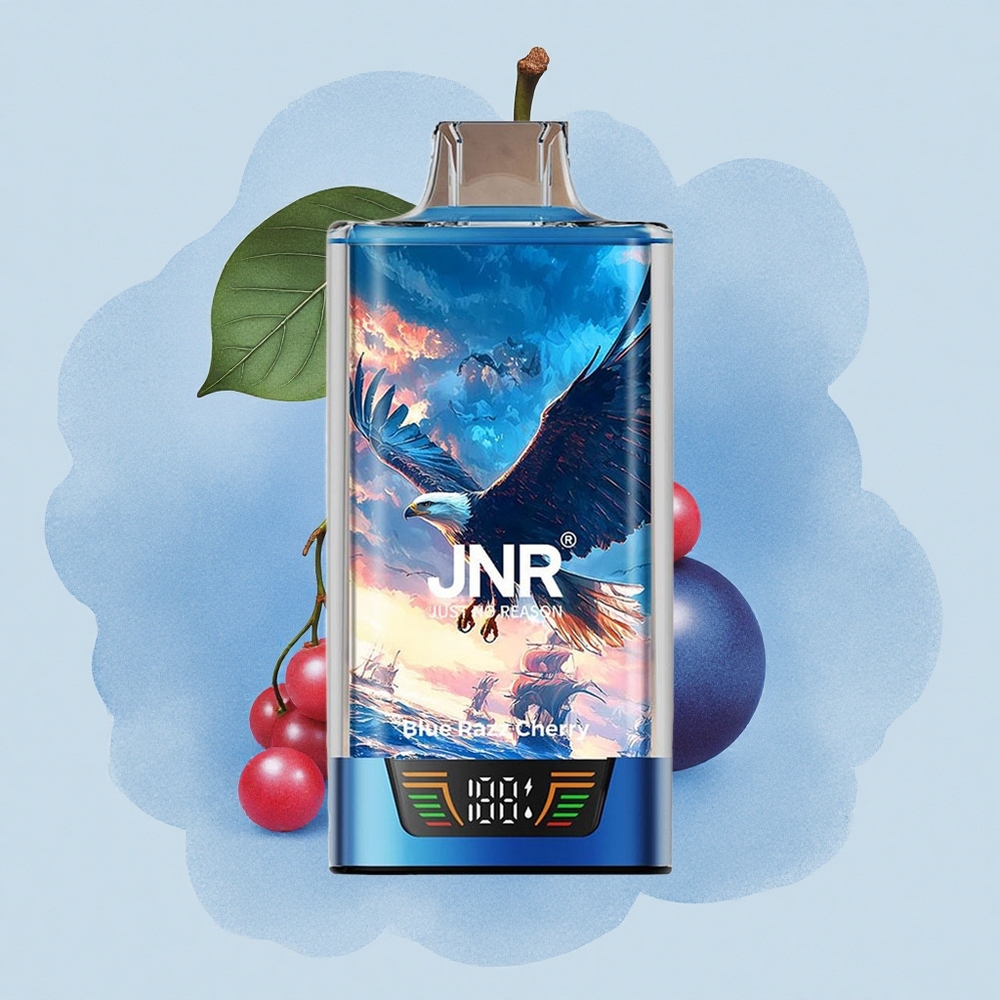 JNR Falcon Pro 28000 Синьо Малинова Череша с USB Type-C и Dual Mesh Coil