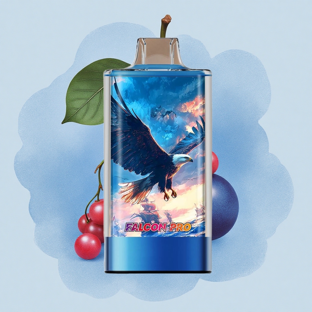 JNR Falcon Pro 28000 Синьо Малинова Череша с USB Type-C и Dual Mesh Coil