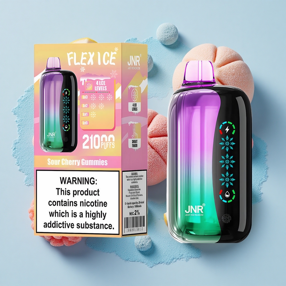 JNR Flex Ice 21000 Кисели Черешови Гумени с Adjustable Ice и Type-C Зарядно