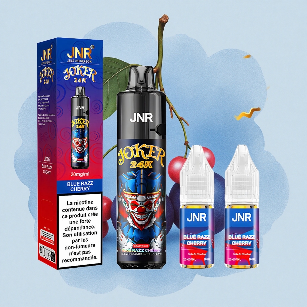 JNR Joker 24K Синьо Малинова Череша с 10 мл Презареждащо и 800mAh Батерия