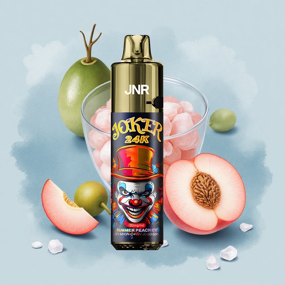 JNR Joker 24K Лятна Праскова Лед 10ml Странично Наливане Видим Ниво