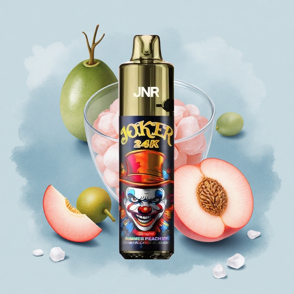 JNR Joker 24K Лятна Праскова Лед 10ml Странично Наливане Видим Ниво