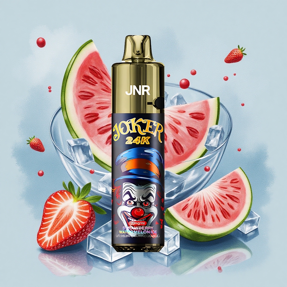 JNR Joker 24K Ягода Диня Леден 2% Никотин Видим Ниво на Течност Тип-C Зареждане