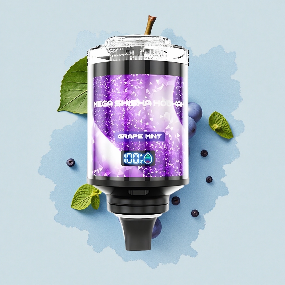 JNR Mega Shisha Hookah 100K Гроздова Мента Батерия 2200mAh Тип-C