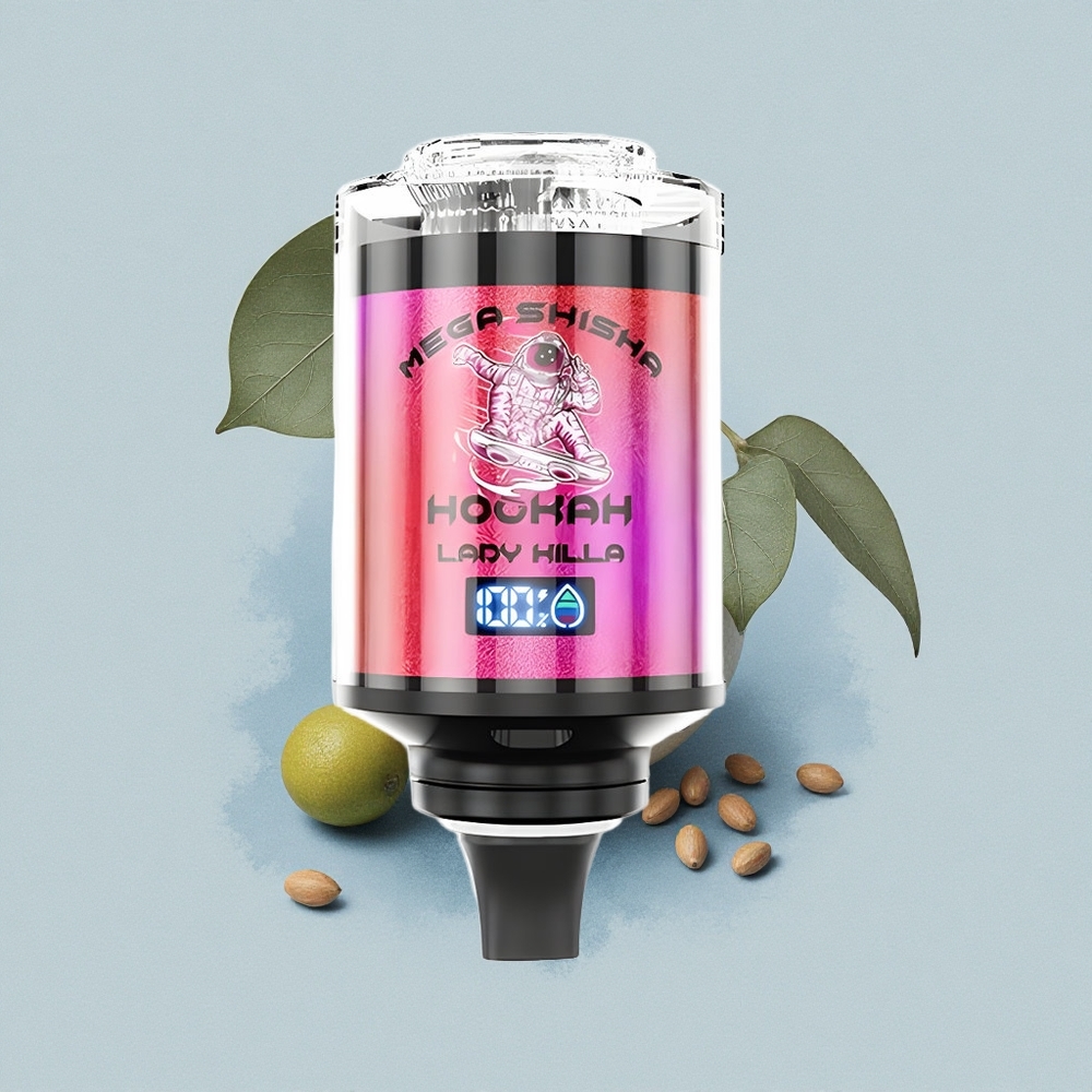 JNR Mega Shisha Hookah 100K Дама Убиец 2200mAh Интерактивен Екран