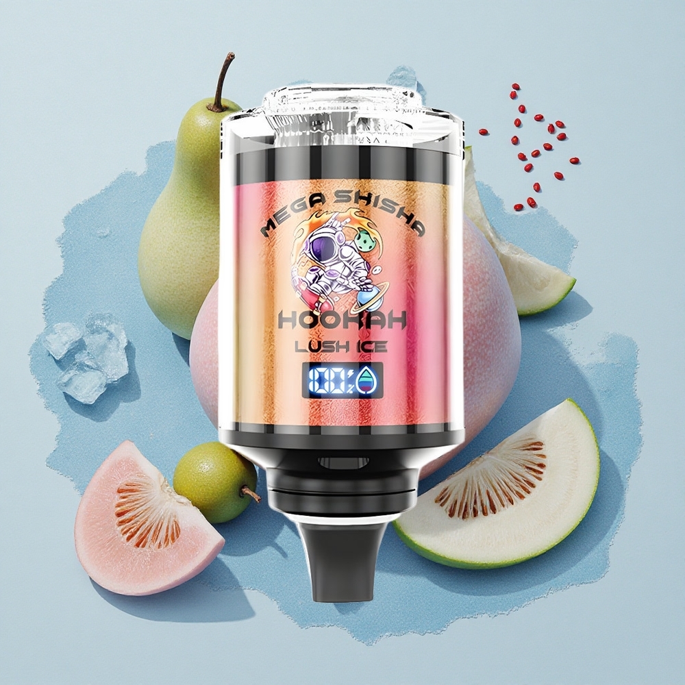 JNR Mega Shisha Hookah 100K Свеж Лед с 60мл Капацитет и 2200mAh Батерия