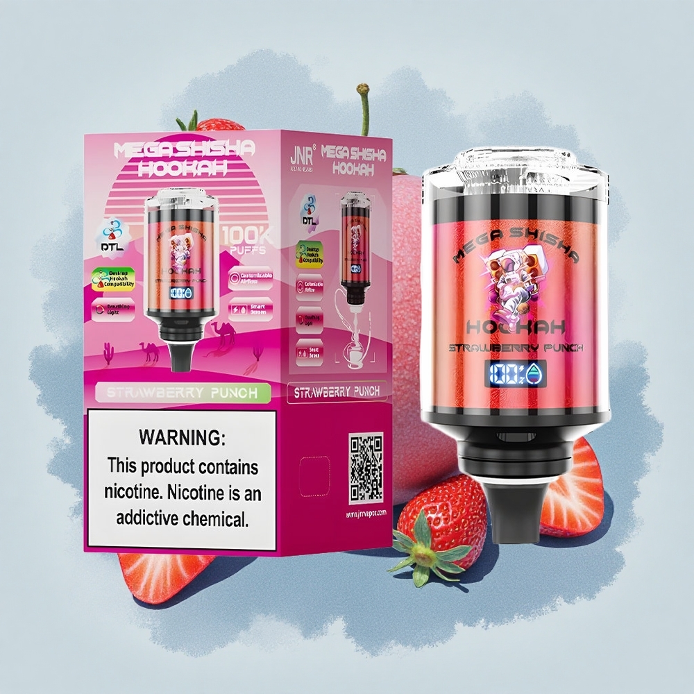 JNR Mega Shisha Hookah 100K Ягодов Удар с 60ml Капацитет и 2200mAh Батерия