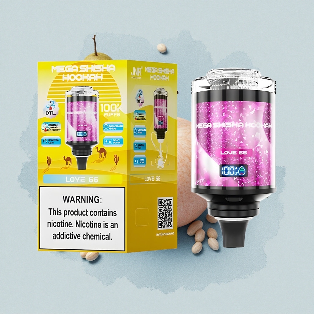 JNR Mega Shisha Hookah 100K Любов 66 Тип-C 2200mAh 60ml