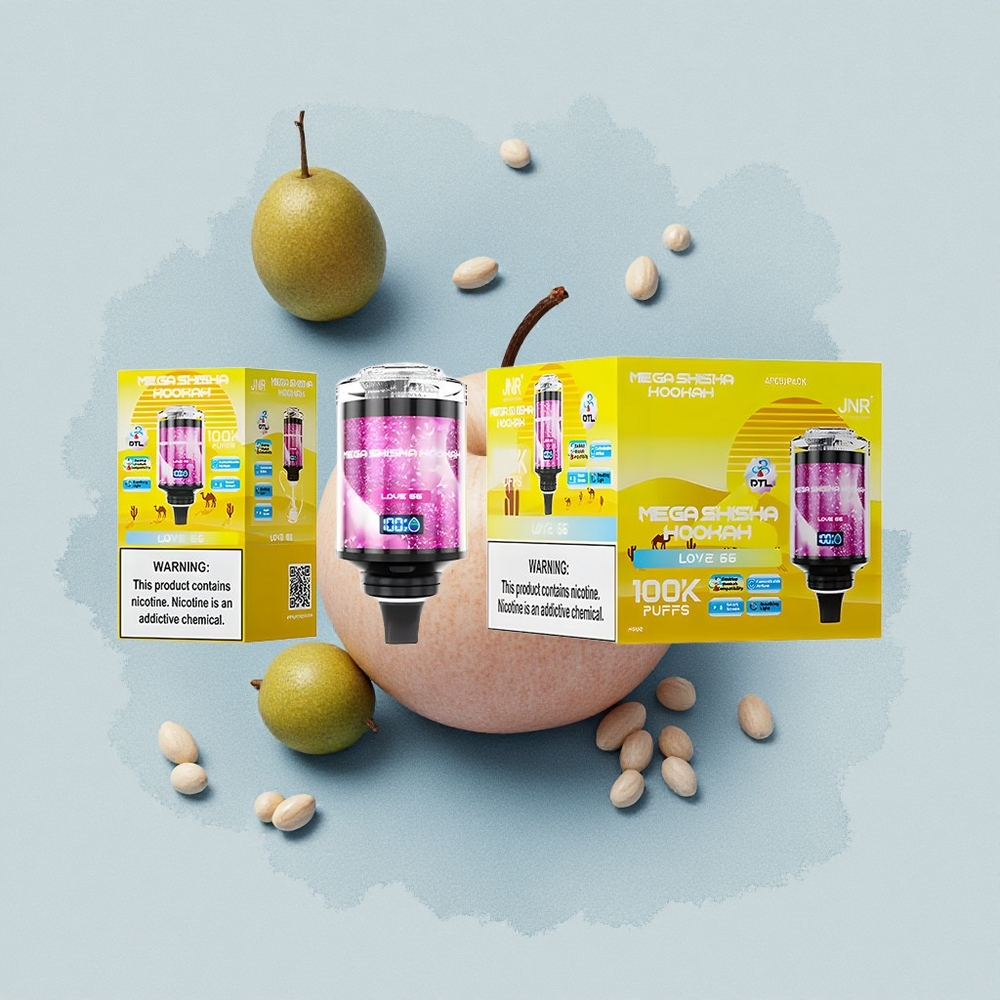 JNR Mega Shisha Hookah 100K Любов 66 Тип-C 2200mAh 60ml