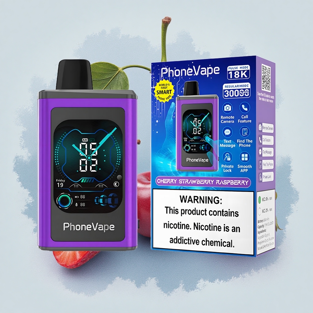 JNR PhoneVape 30000 Череша Ягода Малина Тип-C Дисплей Блокира