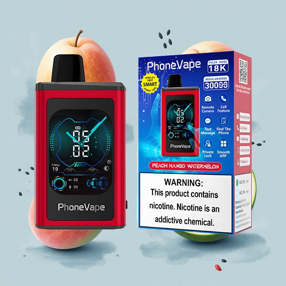 JNR PhoneVape 30000 Праскова Манго Диня с Turbo Режим и Type-C Зарядно