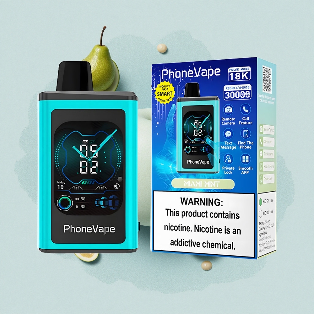 JNR PhoneVape 30000 Софийски Мент Фул Дисплей с Турбо Режим и Настройваем Въздушен Поток