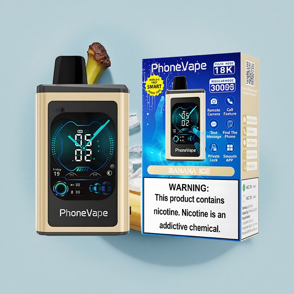 JNR PhoneVape 30000 Банан Лед с Турбо Режим и Пълен Дисплей