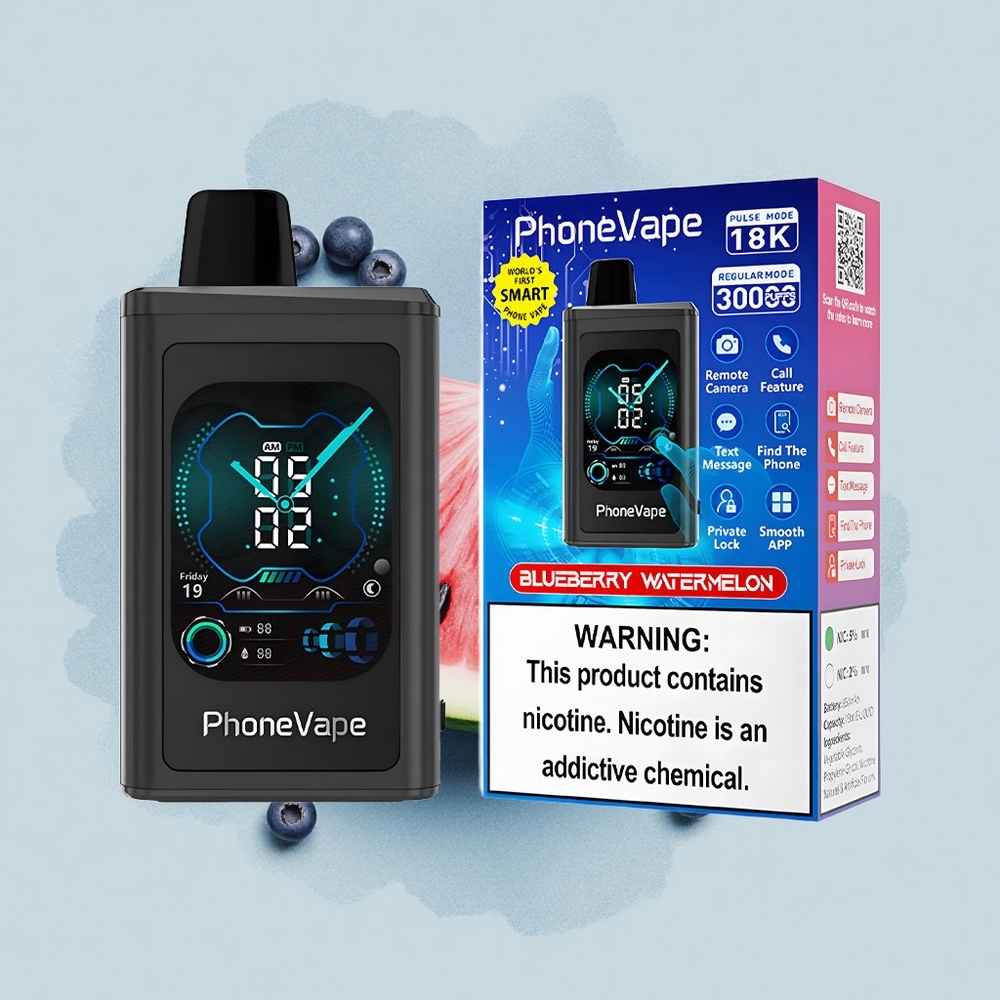JNR PhoneVape 30000 Боровинкова Диня с Турбо Режим и Пълен Дисплей