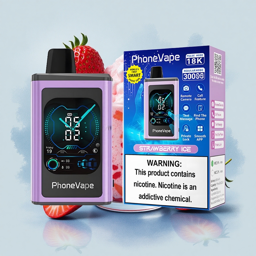 JNR PhoneVape 30000 Ягодов Лед с Турбо Режим и Пълен Екран