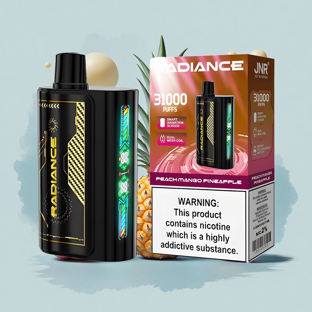 JNR Radiance 31000 Праскова Манго Ананас Двойна Мрежа Батерия 950 mAh