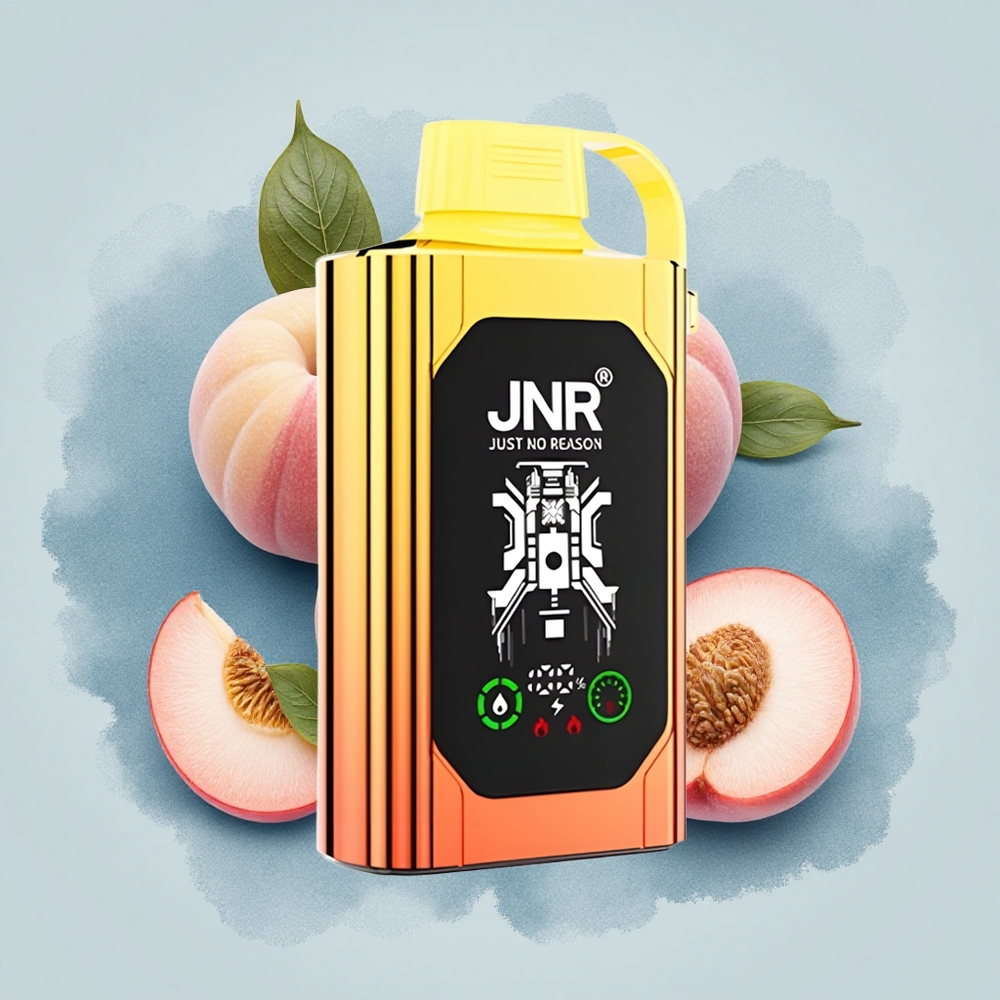 JNR Shisha Hookah Box 20500 Сочени Праскови HD Дисплей Dual Mesh Coil Тип-C