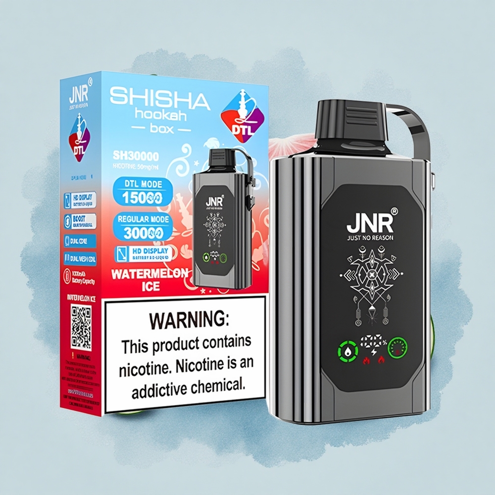 JNR Shisha Hookah Box 20500 Диня Лед с HD Дисплей и Dual Mesh Coil