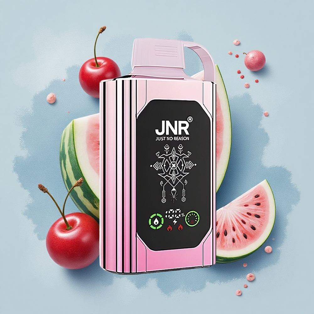 JNR Shisha Hookah Box 20500 Черешов Диня Замразяващ с HD Дисплей и Dual Mesh Coil