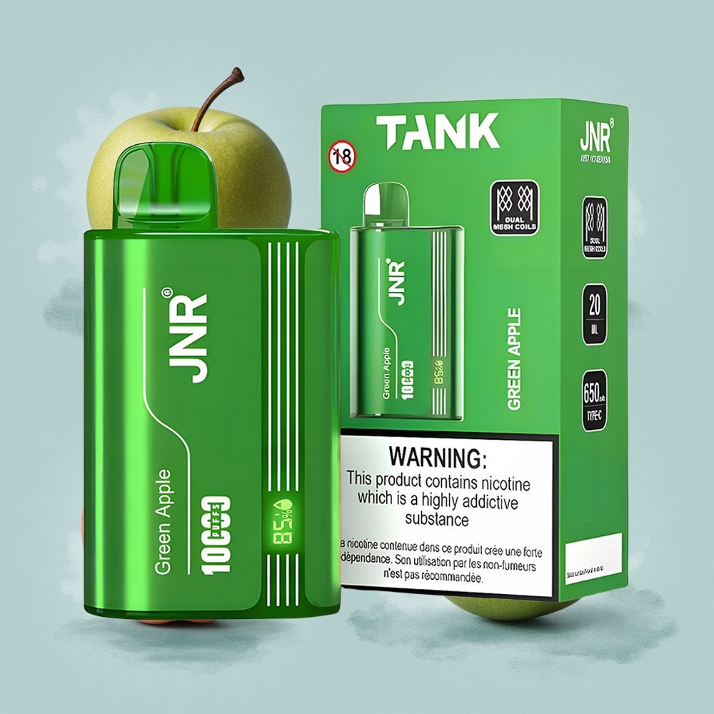 JNR Tank 10000 Зелена Ябълка Праскова Круша с Регулируем Въздушен Поток и Цифров Дисплей